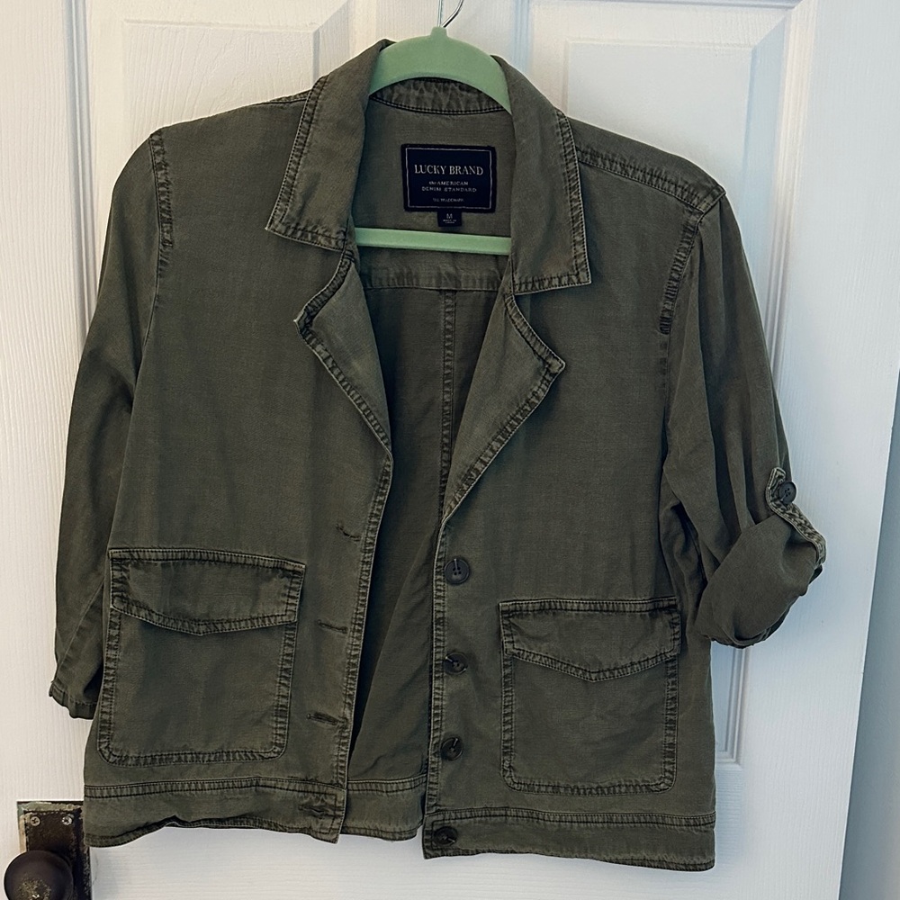 Lucky Brand Khaki Green Casual Jacket